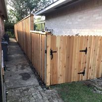 custom cedar fence and gate